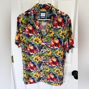 Denim & Flower by Ricky Singh- Mens Floral Button-Down Shirt